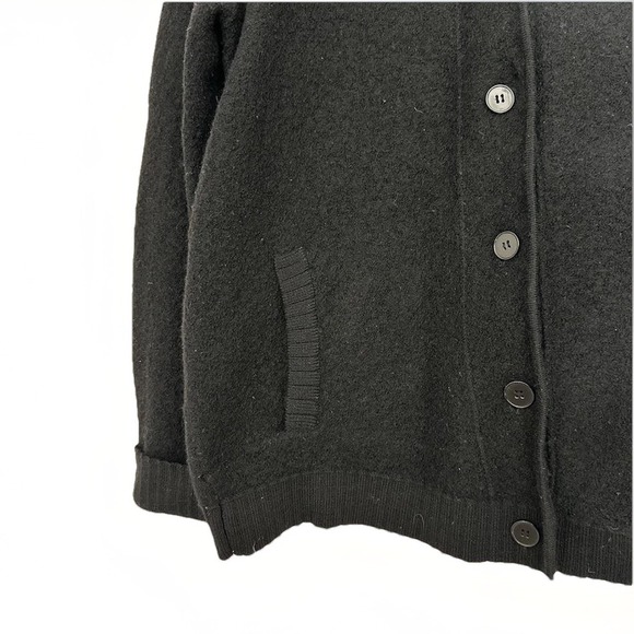 Evan Picone Sweater Womens Medium Black 100% Wool Button Up Cardigan Australia - Picture 5 of 10